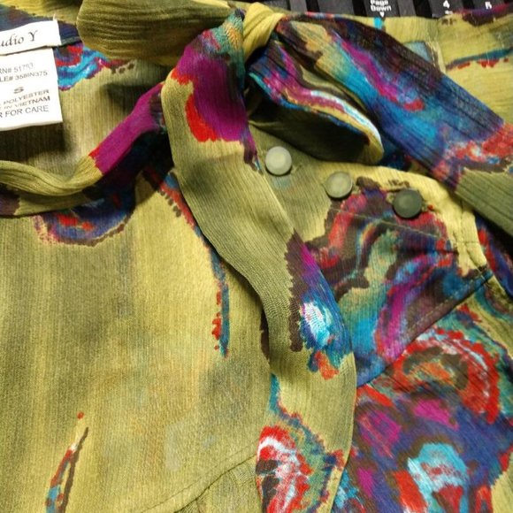 Studio Y Sheer Blouse - Size S - Picture 4 of 4